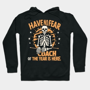 Skeleton Ice Hockey Coach of the year coaching Dad coach Hoodie